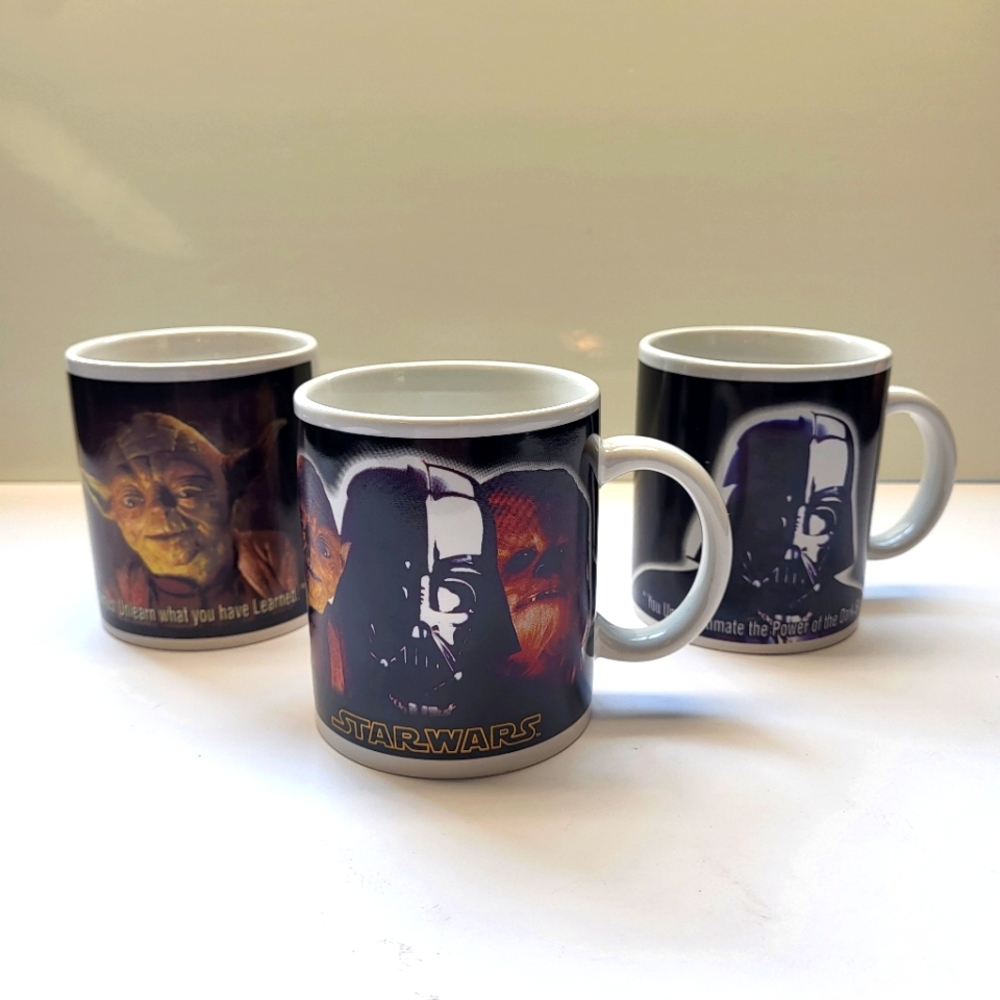 Lot of 3 Retro Star Wars mugs